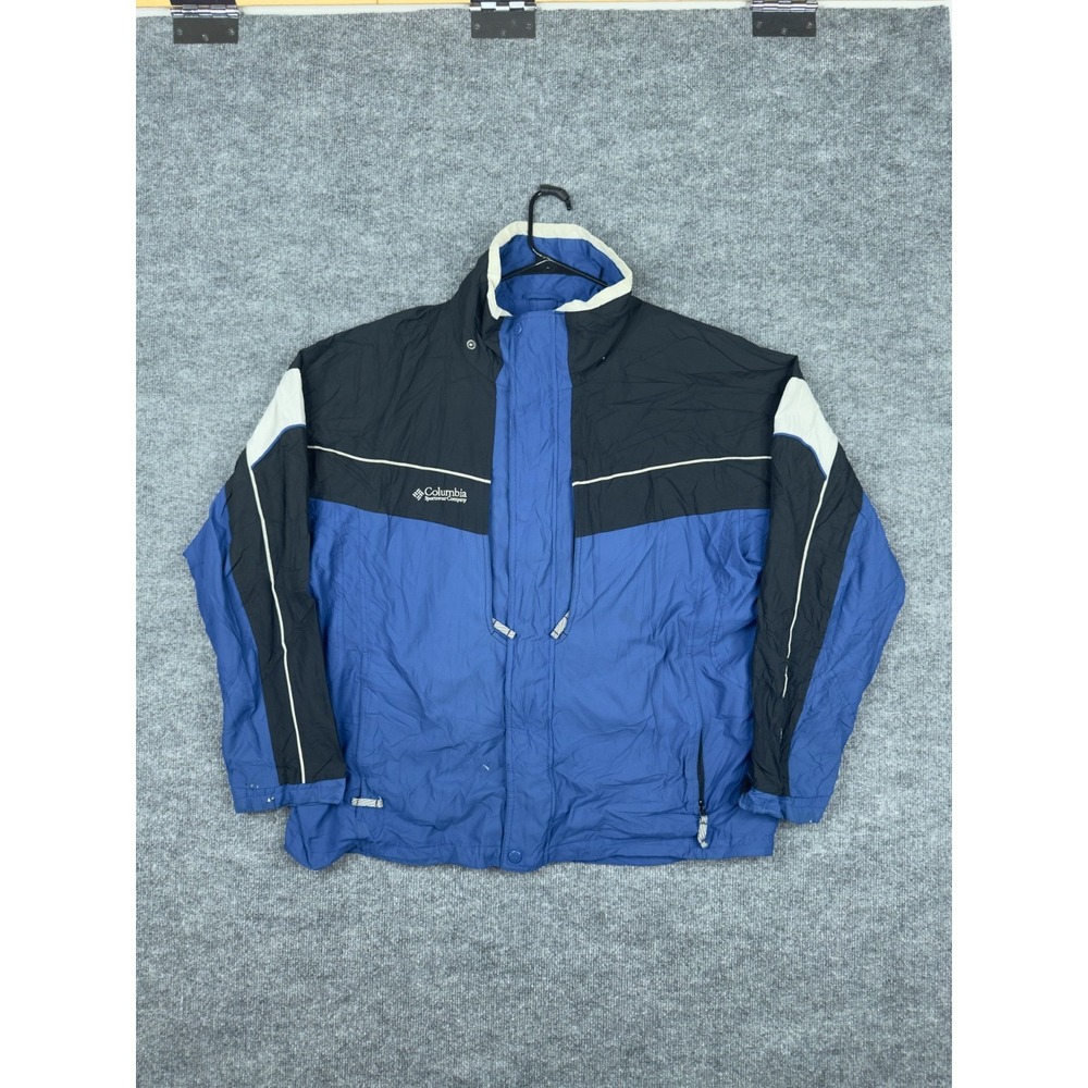 Columbia CORE Interchange‎ Jacket Men's XL Blue Black Vintage Style Ski Shell
